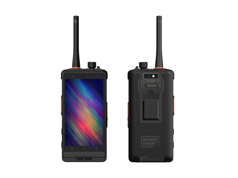 豪盾高通八核IP68防水DMR对讲机双频wifi NFC 指纹5寸GPS北斗工业终端或LTE 1.4G专网三防手持终端PDA