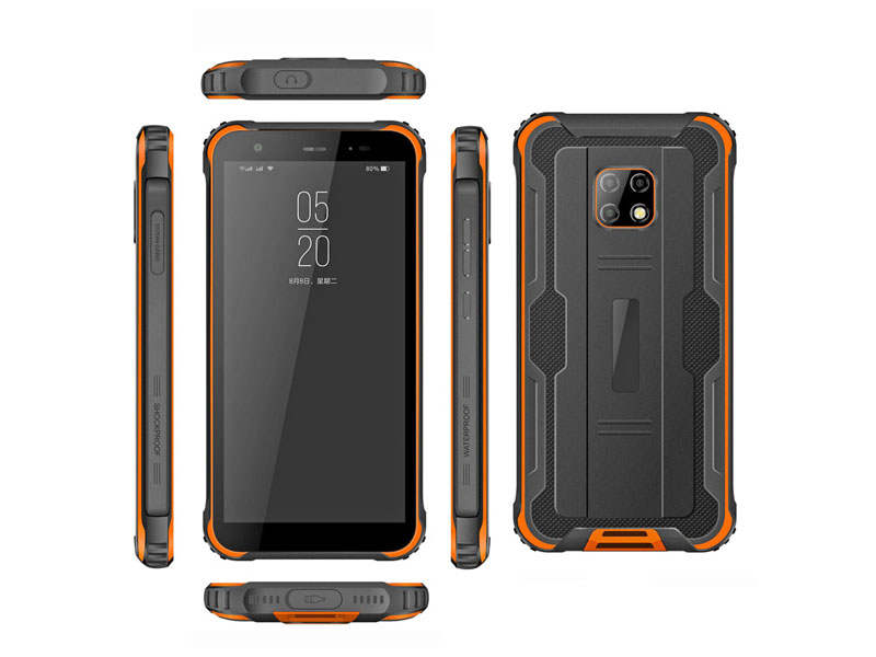 Cheapest HIDON factory 5.7'' NFC rugged phone with IP68 bluetooth5.0 many sensors cellphone