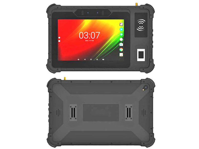 带RJ45可选二维码扫描超高频RFID前置指纹NFC 8寸功能多三防平板电脑