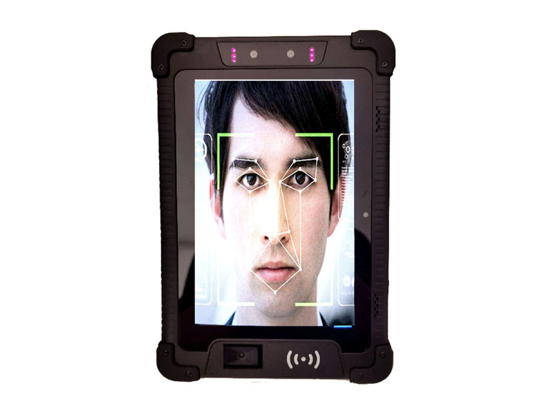 8寸三防平板电脑带RJ45网线/RS232 人脸识别工业公安指纹二代身份证模块加固计算机